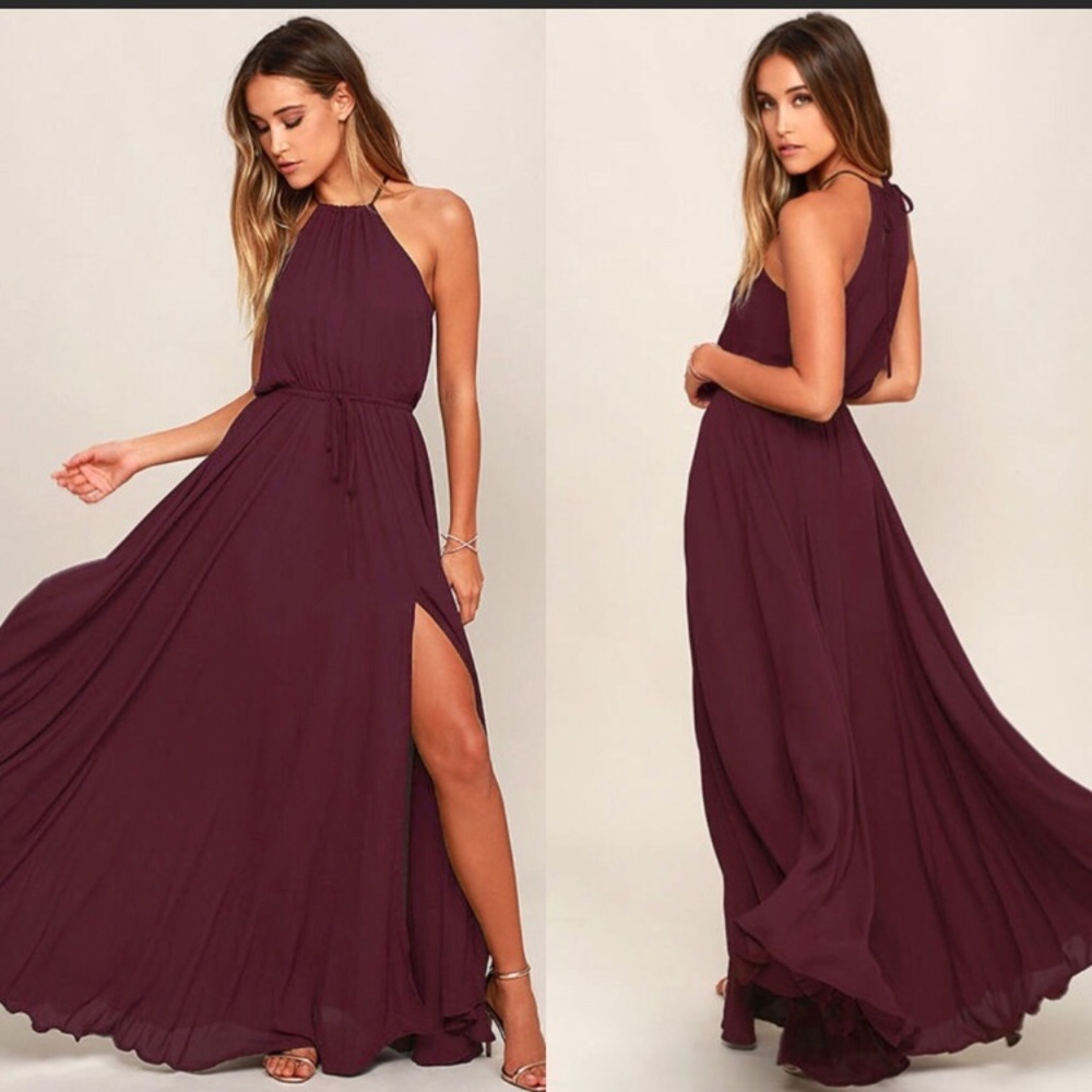 Lulu’s essence of style plum purple maxi dress